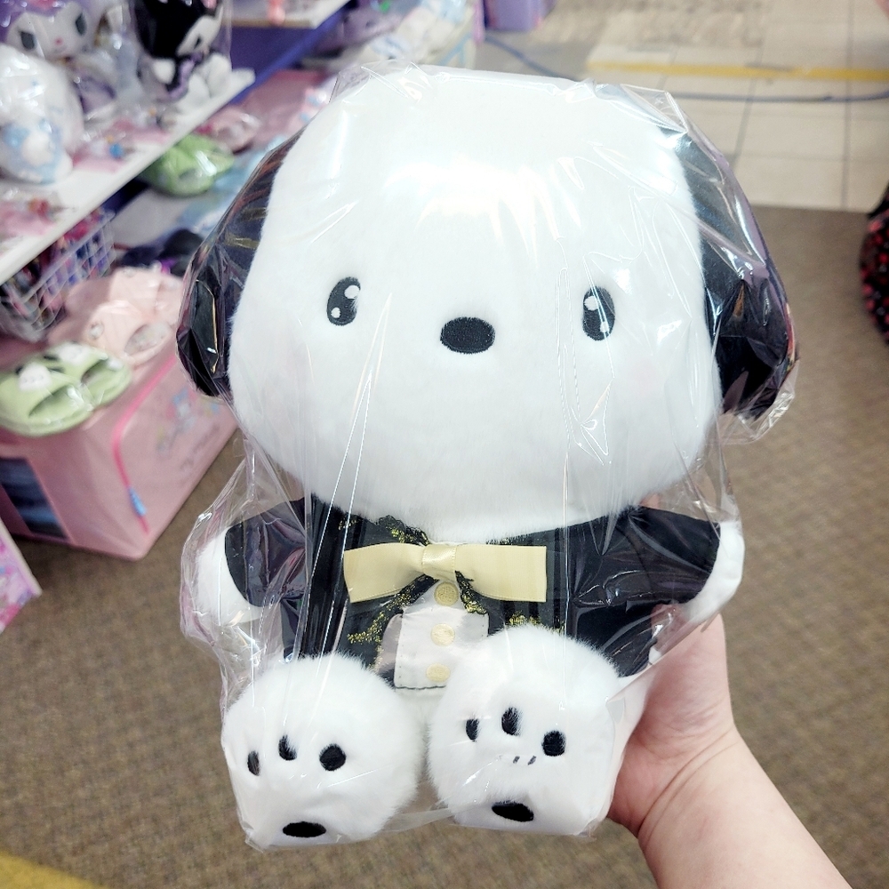 Brand New Sanrio Black & Gold Series Pochacco Plush Doll 10"